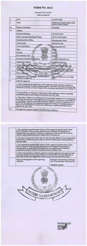 INCOME TAX 80 G  REGISTRATION
